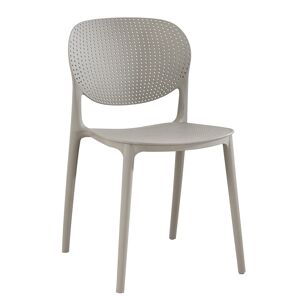 TEMPO KONDELA Fedra plastová stolička sivá