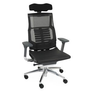 NABBI Primus BS kancelárska stolička s podrúčkami čierna / chróm