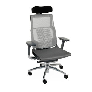 NABBI Primus BS kancelárska stolička s podrúčkami sivá / chróm