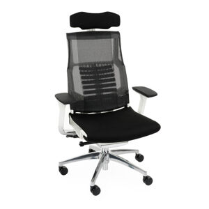 NABBI Primus WT kancelárska stolička s podrúčkami čierna / biela / chróm