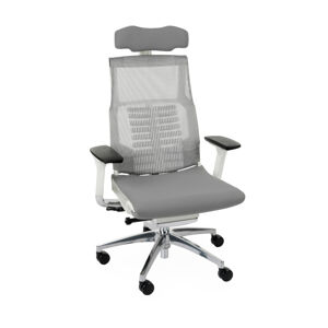 NABBI Primus WT kancelárska stolička s podrúčkami sivá / biela / chróm