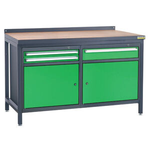 NABBI PSS02D/L2L3 pracovný stôl grafit / zelená