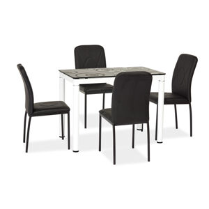 SIGNAL Damar jedálenský stôl biela / čierna