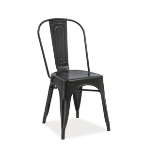 SIGNAL Loft jedálenská stolička čierna