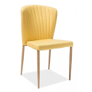 SIGNAL Polly jedálenská stolička žltá / dub