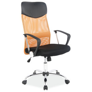 SIGNAL Q-025 kancelárske kreslo čierna / oranžová