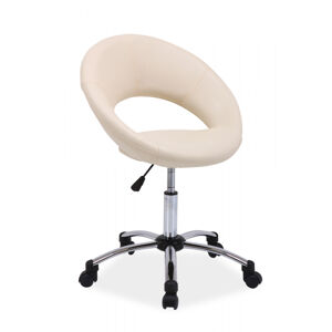 SIGNAL Q-128 kancelárska stolička krémová