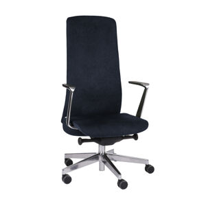 NABBI Starmit AL1 kancelárska stolička s podrúčkami čierna / chróm