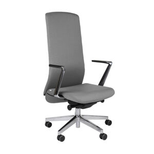 NABBI Starmit AL1 kancelárska stolička s podrúčkami sivá / chróm