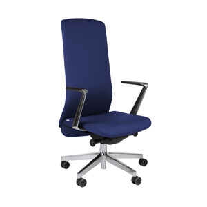 NABBI Starmit AL1 kancelárska stolička s podrúčkami tmavomodrá / chróm