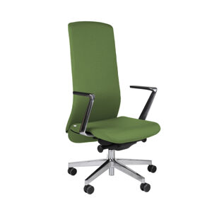 NABBI Starmit AL1 kancelárska stolička s podrúčkami zelená / chróm
