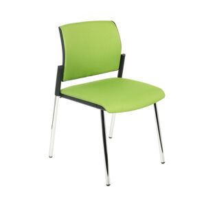 NABBI Steny konferenčná stolička zelená / čierna / chróm