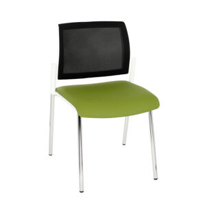 NABBI Steny Net konferenčná stolička zelená / čierna / biela / chróm