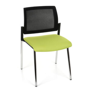 NABBI Steny Net konferenčná stolička zelená / čierna / chróm