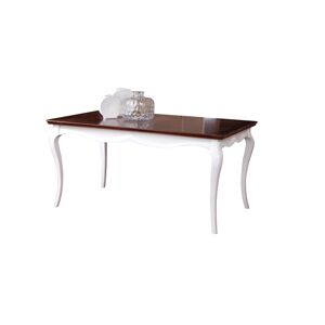 TARANKO Milano MI-S1 rustikálny jedálenský stôl biela / mahagón