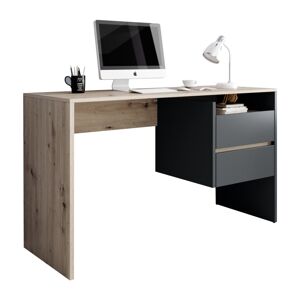 KONDELA Tulio písací stôl dub artisan / grafit / antracit