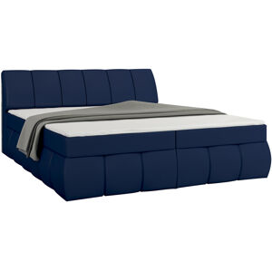 NABBI Vareso 160 čalúnená manželská posteľ s úložným priestorom modrá (Soft 09)