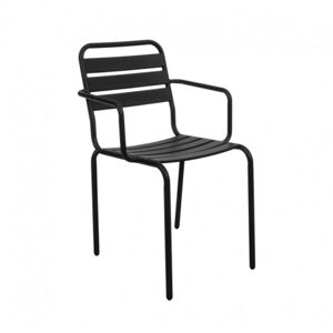 NABBI Vittorio záhradná stolička čierna